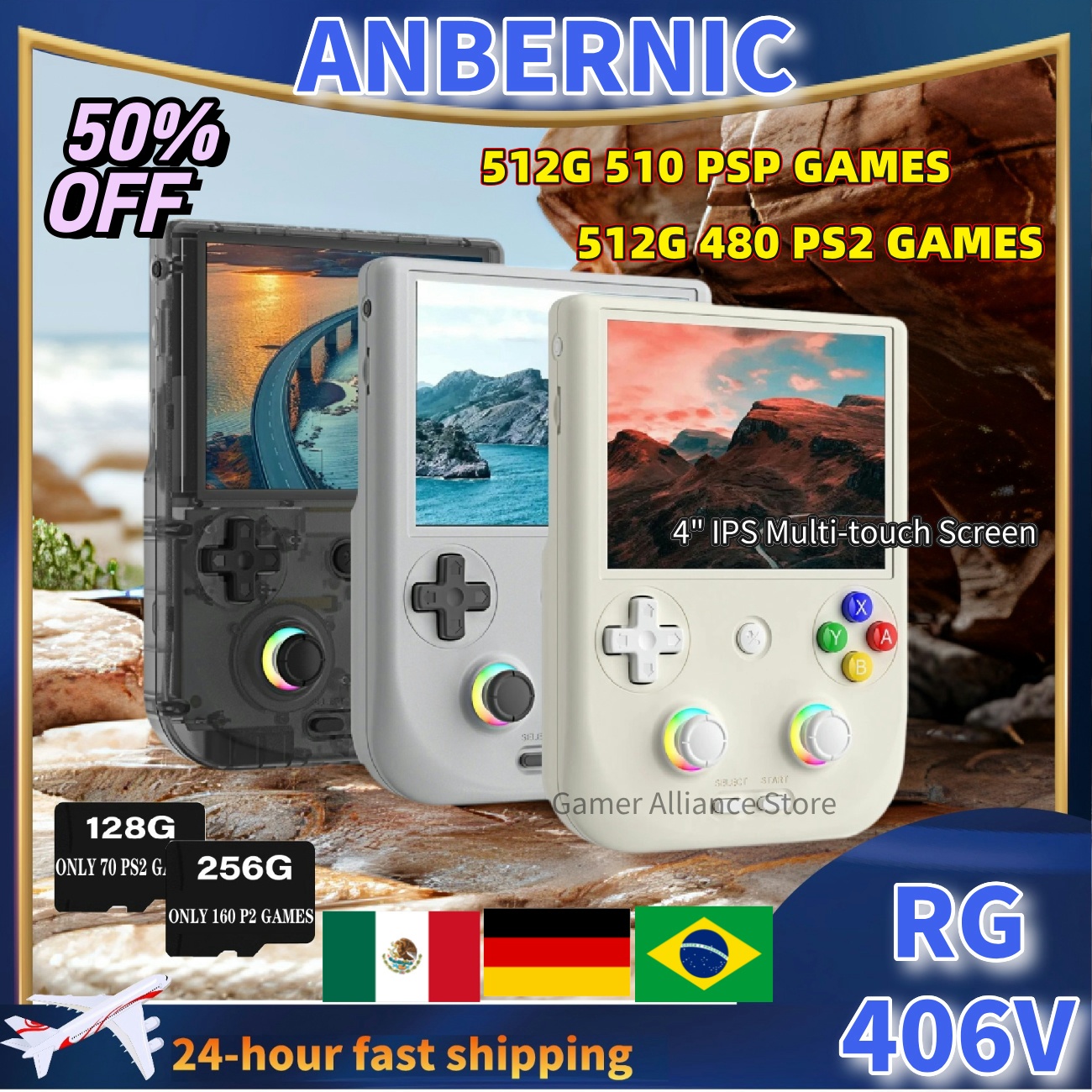 Gaming Console All In One - ANBERNIC RG406V RG 406V Retro Handheld