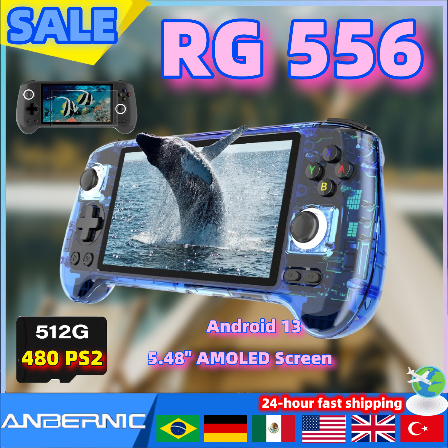 ANBERNIC RG556 Retro Video Gam - مراجعة Gaming Console Deals وسعره