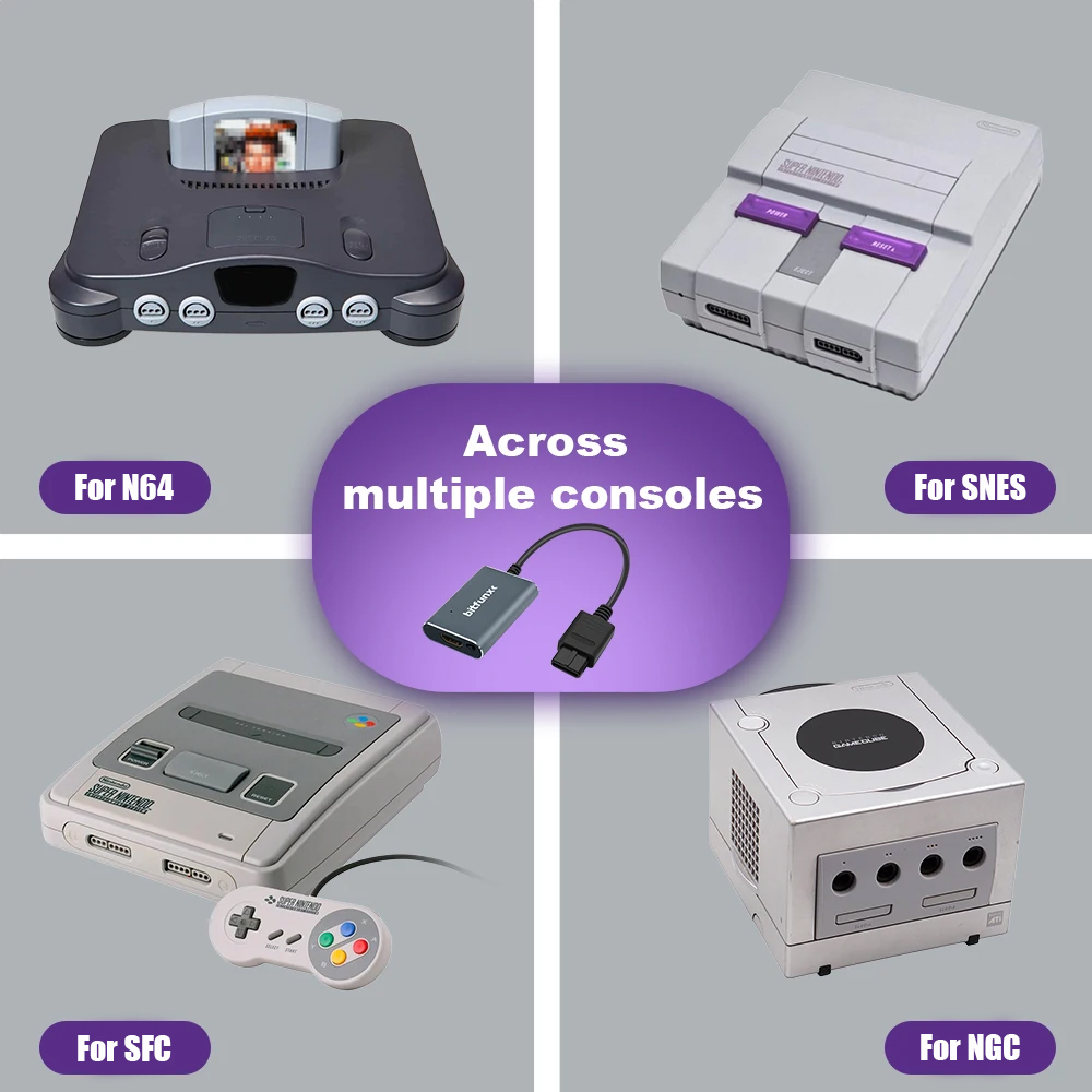 Bitfunx 720P Svideo / AV To HD - مراجعة Gaming Console All In One وسعره
