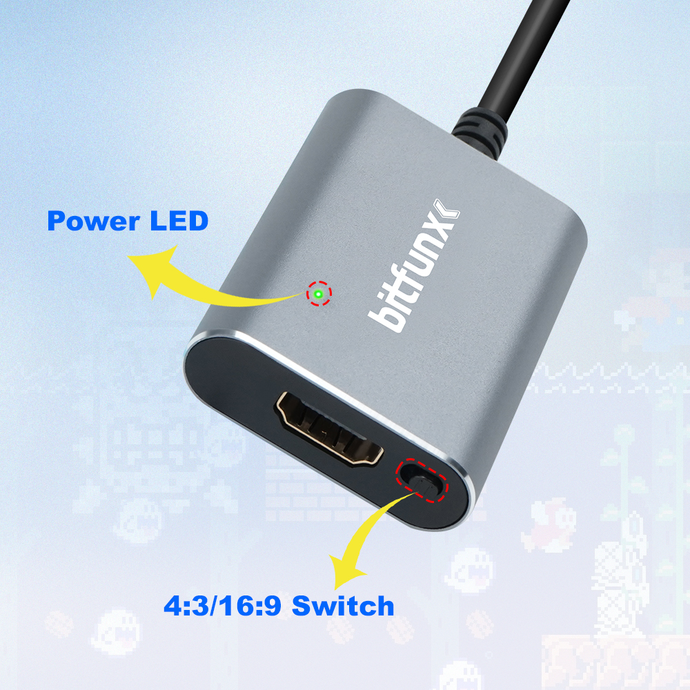 Bitfunx 720P Svideo / AV To HD - مراجعة Gaming Console All In One وسعره