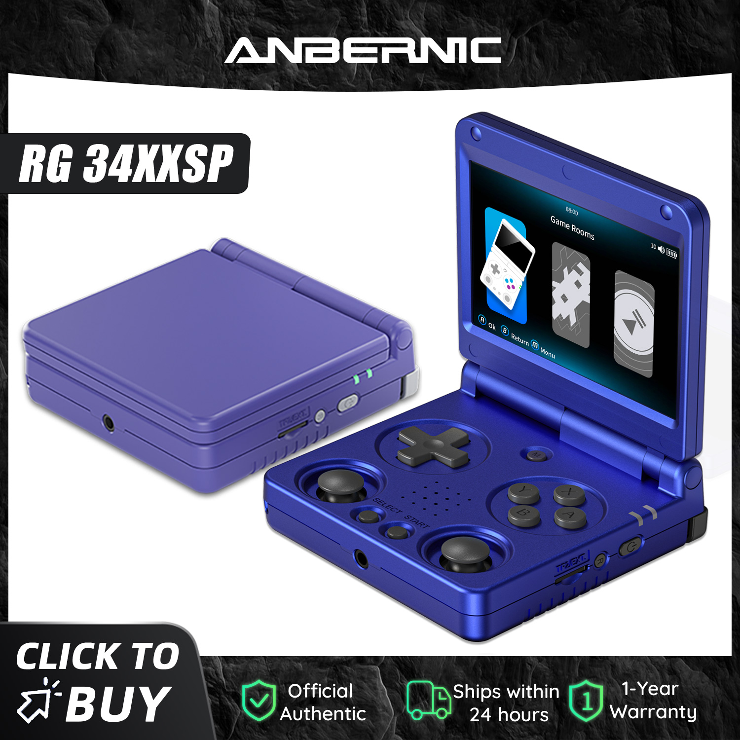 Anbernic RG34XXSP 3.4-Inch IPS - مراجعة Gaming Console G90 وسعره
